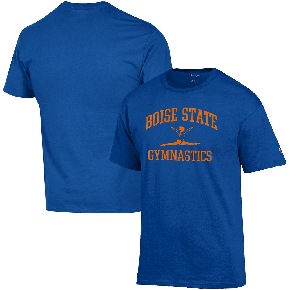 Men's Champion Royal Boise State Broncos Gymnastics Icon T-Shirt