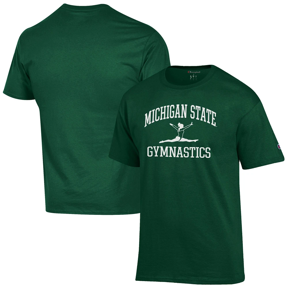 Men's Champion Green Michigan State Spartans Gymnastics Icon T-Shirt