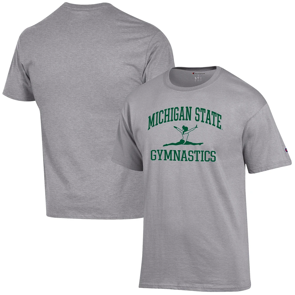 Men's Champion Gray Michigan State Spartans Gymnastics Icon T-Shirt