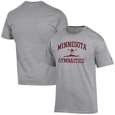 Men's Champion Gray Minnesota Golden Gophers Gymnastics Icon T-Shirt