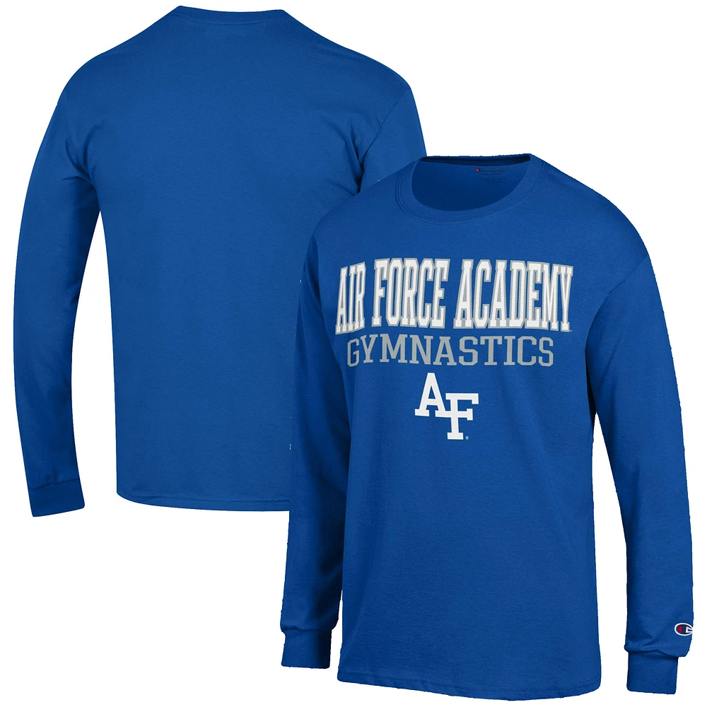 Men's Champion Royal Air Force Falcons Gymnastics Stack Long Sleeve T-Shirt