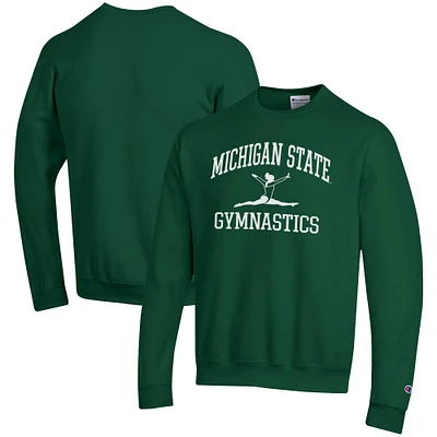 Men's Champion Michigan State Spartans Gymnastics Icon Powerblend Pullover Sweatshirt