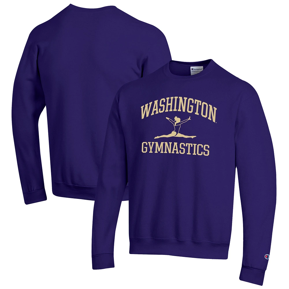 Men's Champion Washington Huskies Gymnastics Icon Powerblend Pullover Sweatshirt