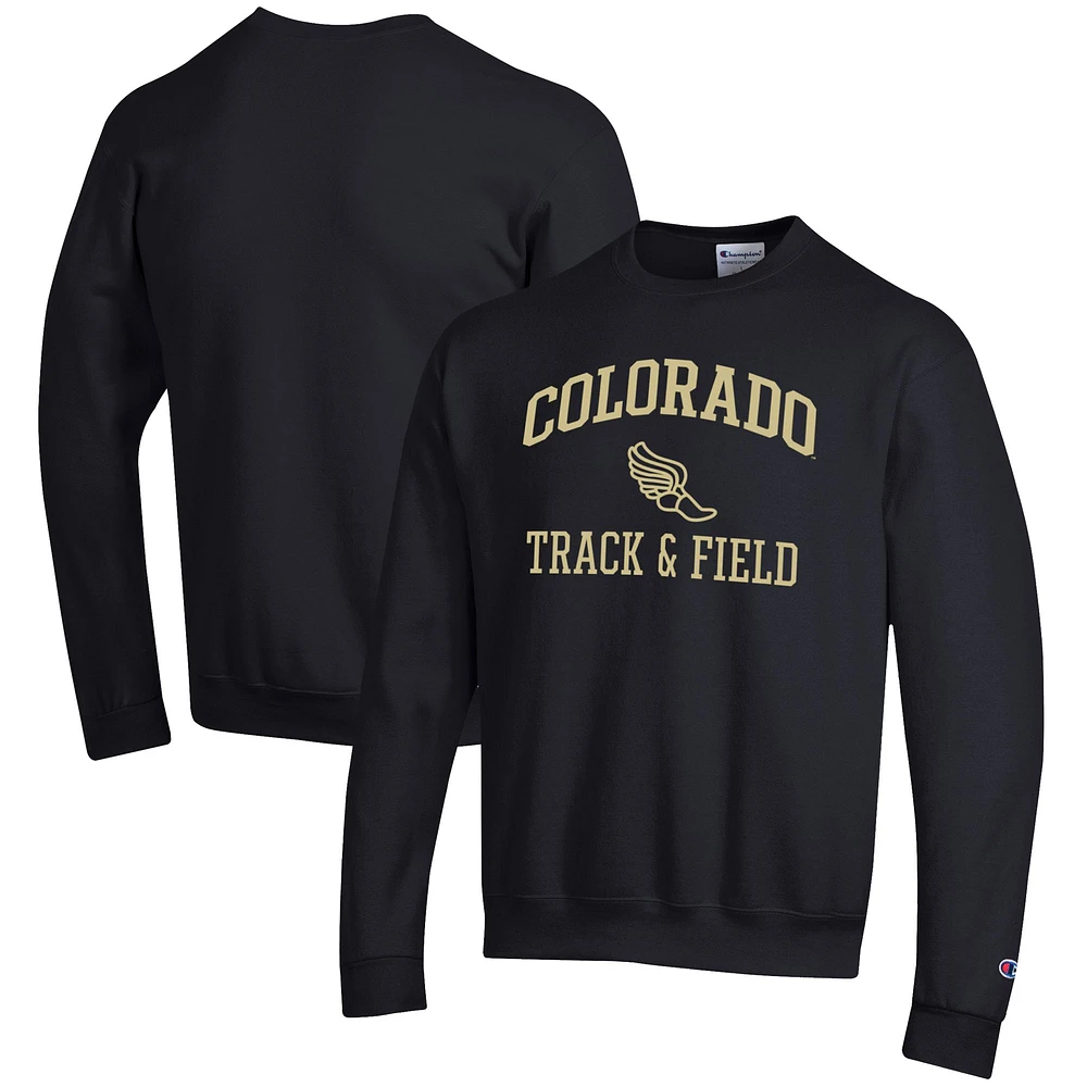 Men's Champion Colorado Buffaloes Track & Field Icon Powerblend Pullover Sweatshirt