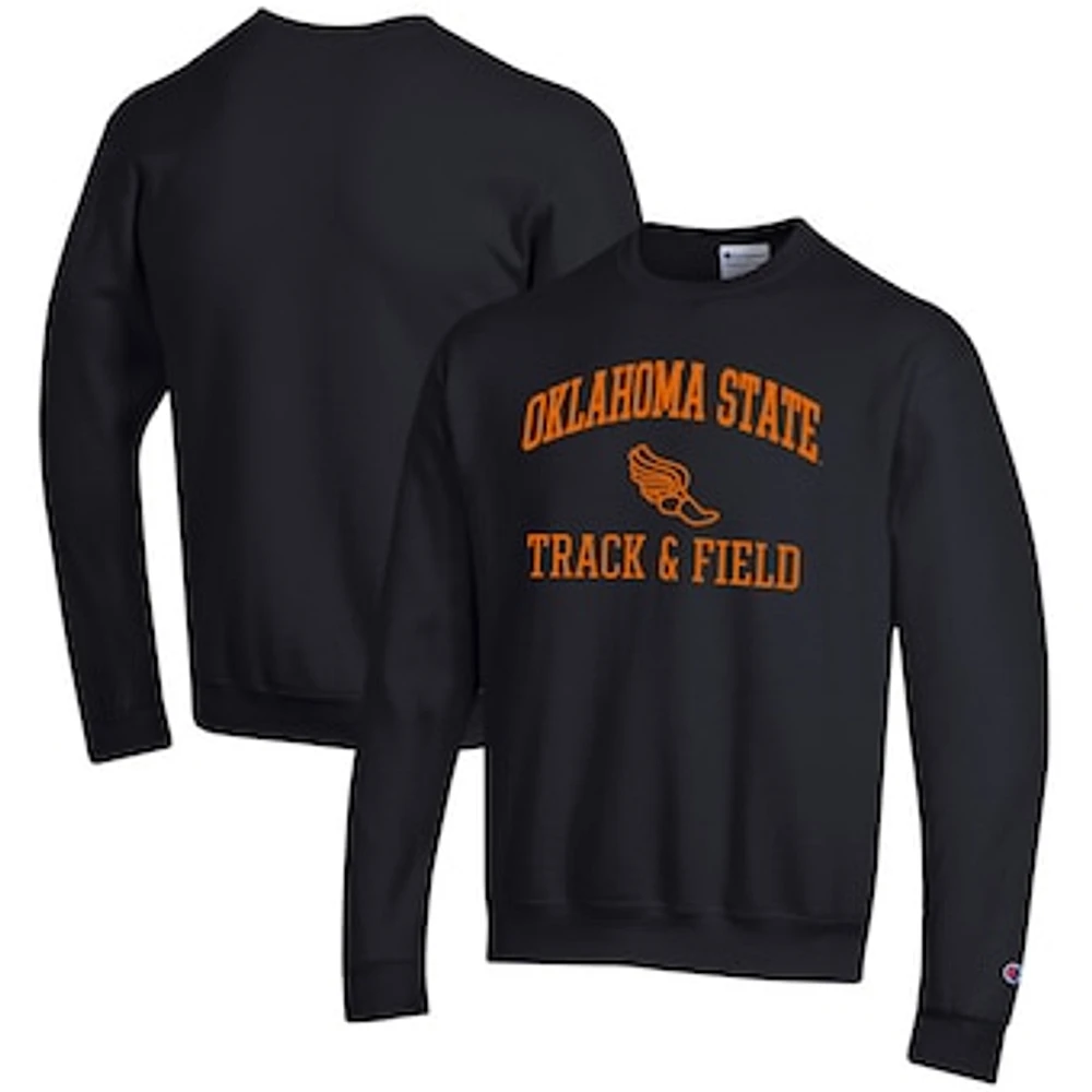 Men's Champion Oklahoma State Cowboys Track & Field Icon Powerblend Pullover Sweatshirt