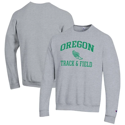 Men's Champion Oregon Ducks Track & Field Icon Powerblend Pullover Sweatshirt