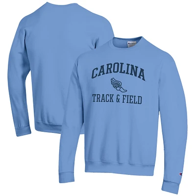 Men's Champion Carolina North Tar Heels Track & Field Icon Powerblend Pullover Sweatshirt