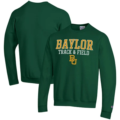 Men's Champion Baylor Bears Track & Field Stack Powerblend Pullover Sweatshirt