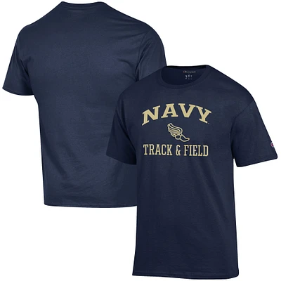 Men's Champion Navy Midshipmen Track & Field Icon T-Shirt