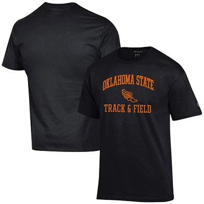 Men's Champion Black Oklahoma State Cowboys Track & Field Icon T-Shirt