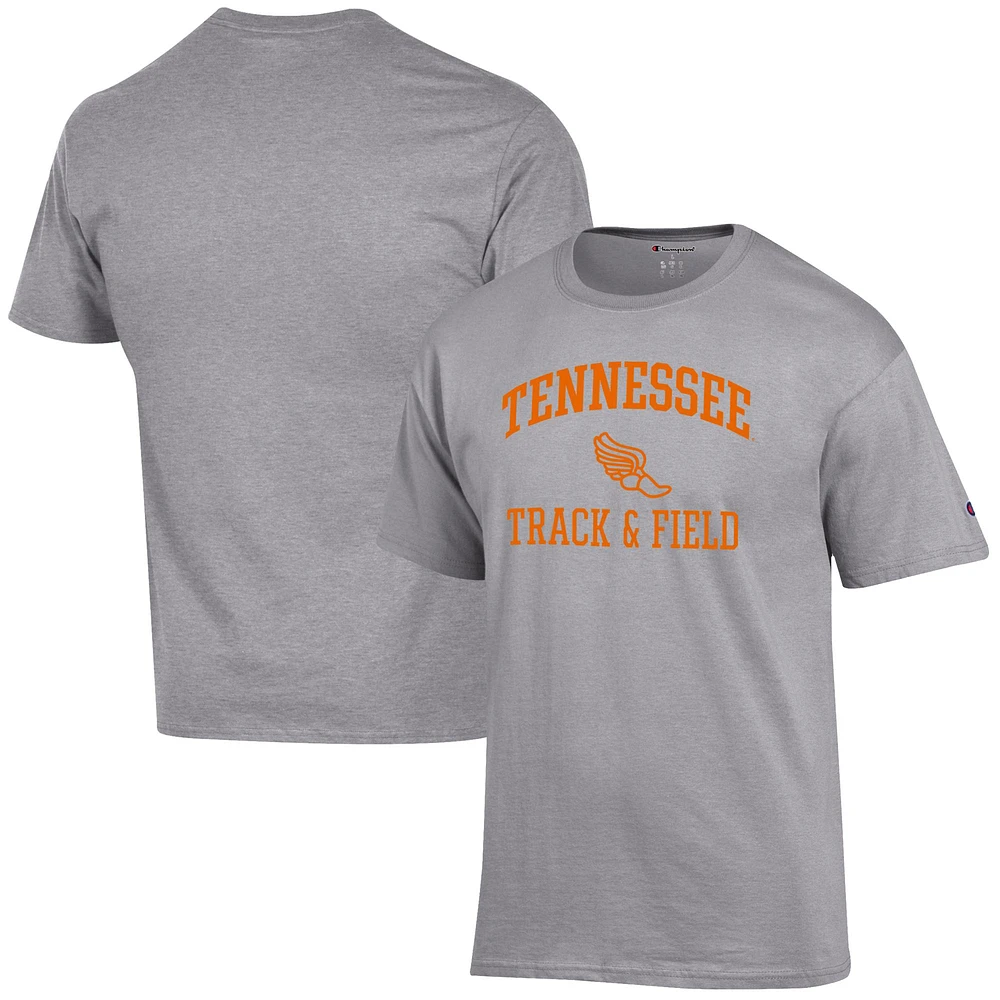 Men's Champion Gray Tennessee Volunteers Track & Field Icon T-Shirt