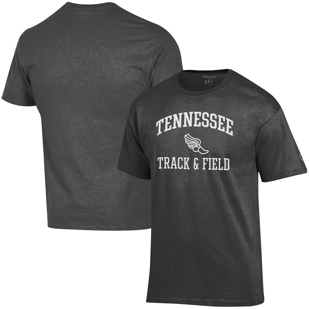 Men's Champion Charcoal Tennessee Volunteers Track & Field Icon T-Shirt