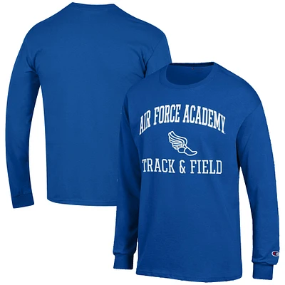 Men's Champion Royal Air Force Falcons Track & Field Icon Long Sleeve T-Shirt