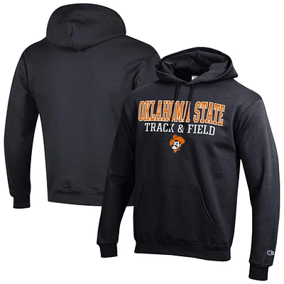 Men's Champion Oklahoma State Cowboys Track & Field Stack Powerblend Pullover Hoodie