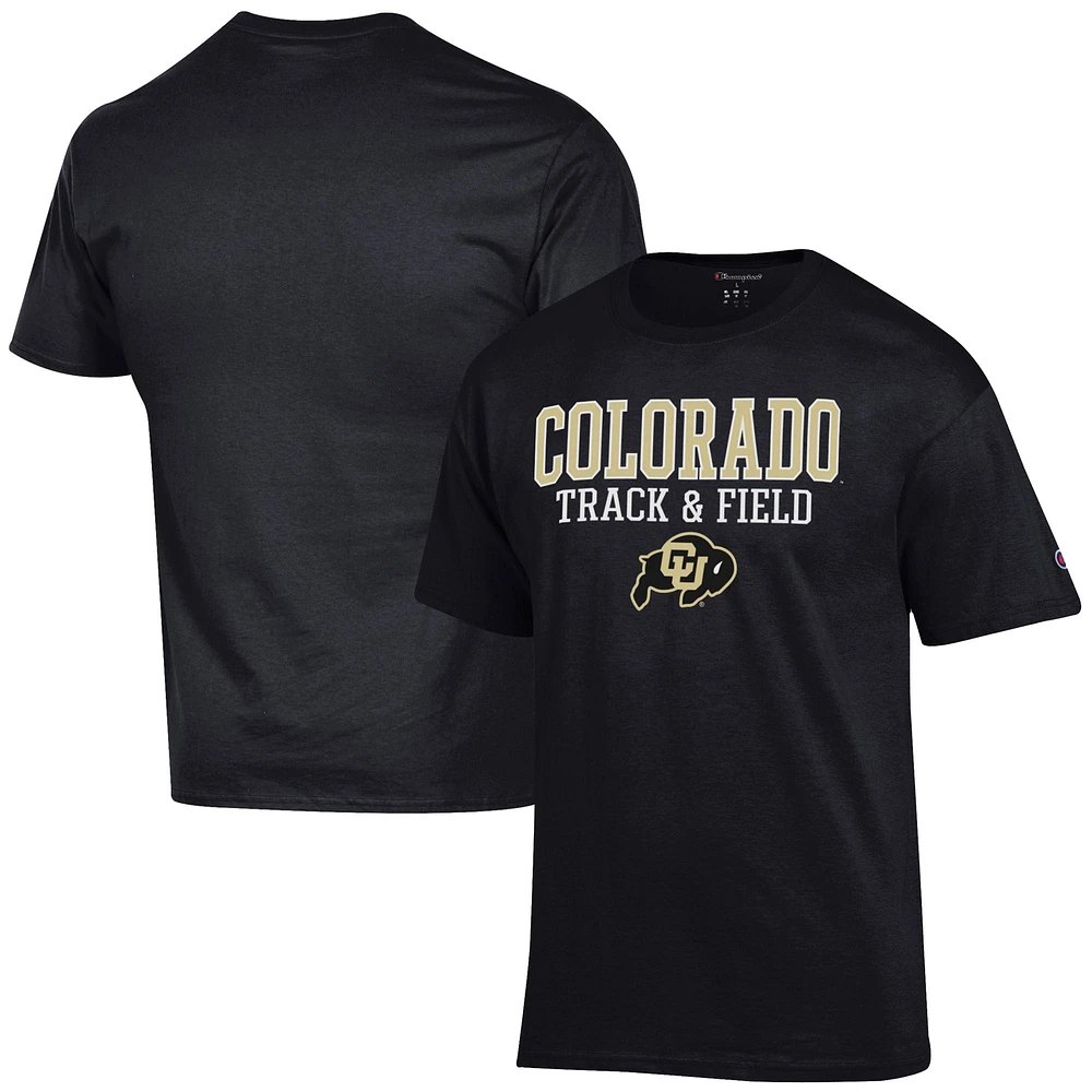 Men's Champion Colorado Buffaloes Track & Field Stack T-Shirt