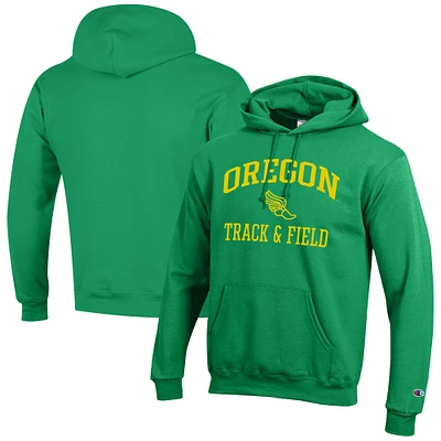 Men's Champion Oregon Ducks Track & Field Icon Powerblend Pullover Hoodie