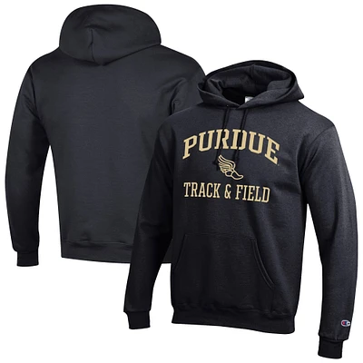 Men's Champion Purdue Boilermakers Track & Field Icon Powerblend Pullover Hoodie