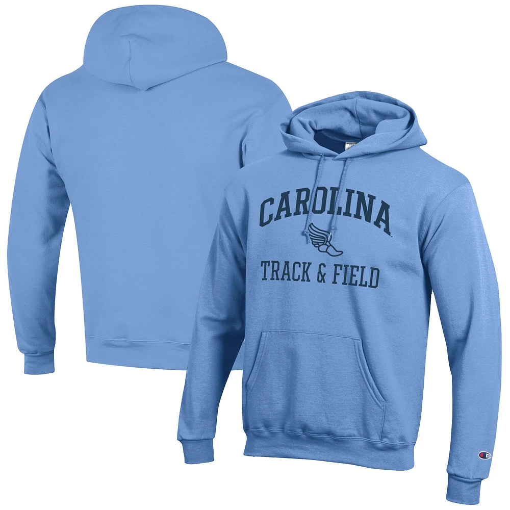 Men's Champion Carolina North Tar Heels Track & Field Icon Powerblend Pullover Hoodie