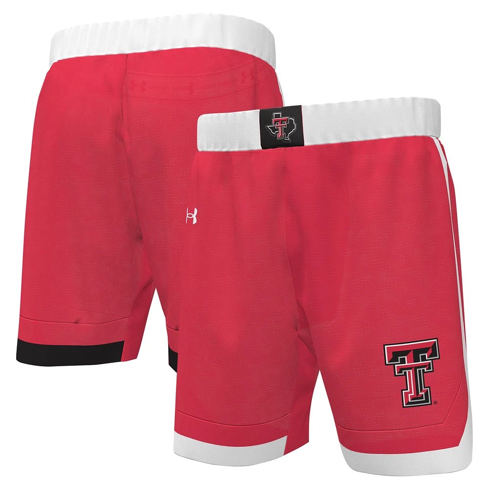 Men's Under Armour Red Texas Tech Raiders Replica Basketball Shorts