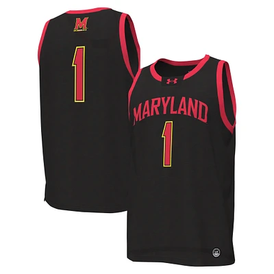 Men's Under Armour #1 Maryland Terrapins Replica Basketball Jersey