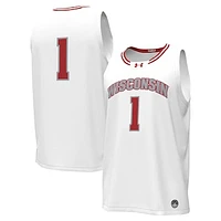 Men's Under Armour #1 Wisconsin Badgers Replica Basketball Jersey