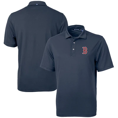 Men's Cutter & Buck Navy Boston Red Sox Virtue Eco Pique Recycled Polo