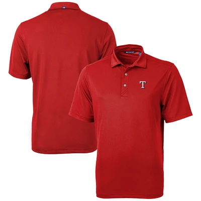 Men's Cutter & Buck Red Texas Rangers Virtue Eco Pique Recycled Polo
