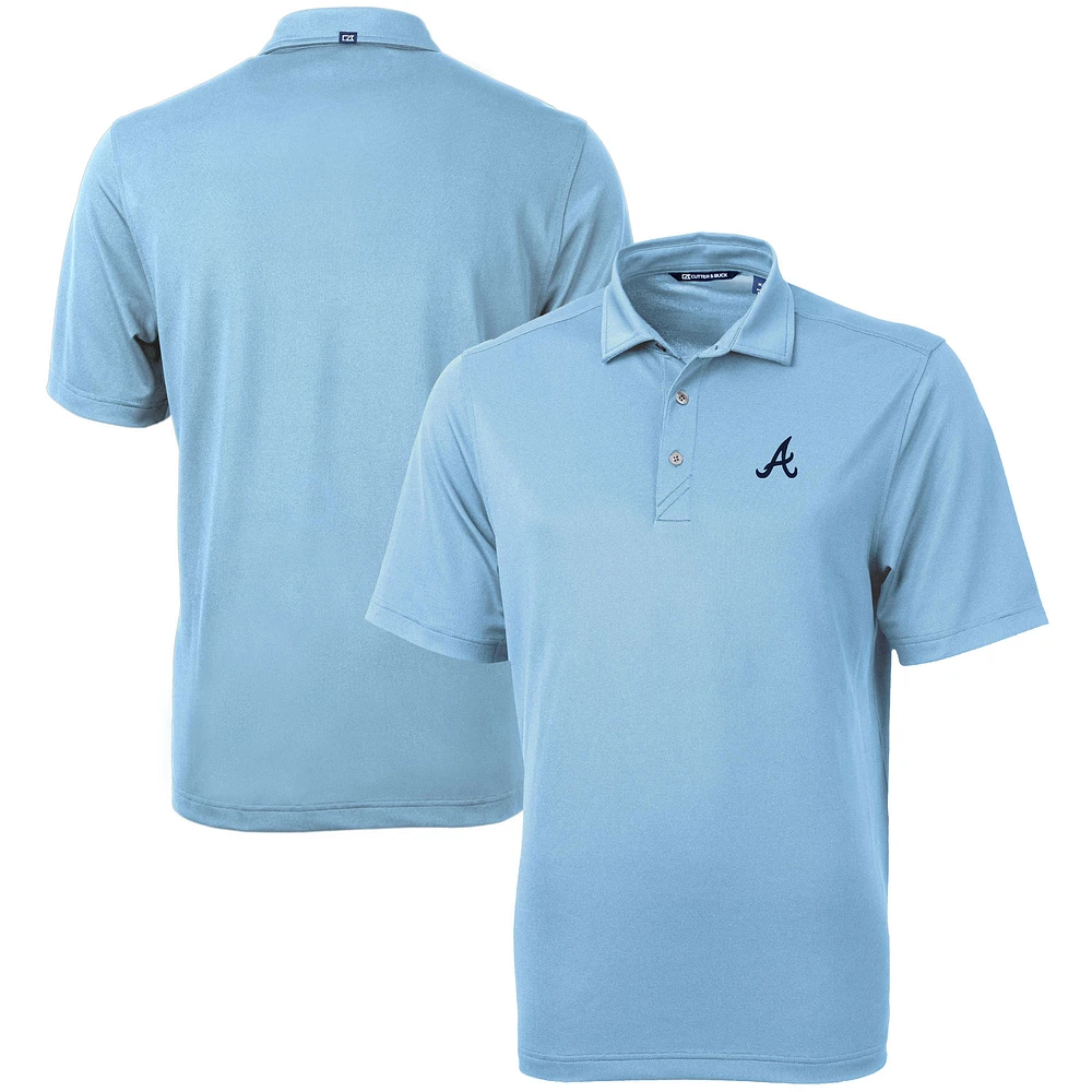 Men's Cutter & Buck Light Blue Atlanta Braves Virtue Eco Pique Recycled Polo