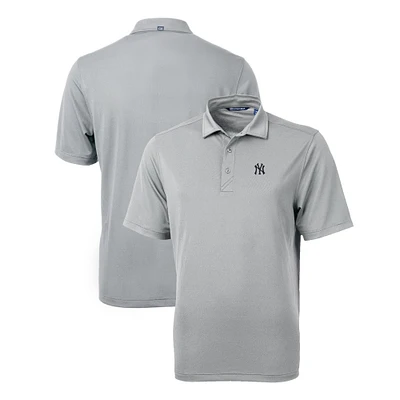 Men's Cutter & Buck Gray New York Yankees Virtue Eco Pique Recycled Polo