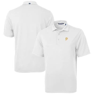 Men's Cutter & Buck White Pittsburgh Pirates Virtue Eco Pique Recycled Polo
