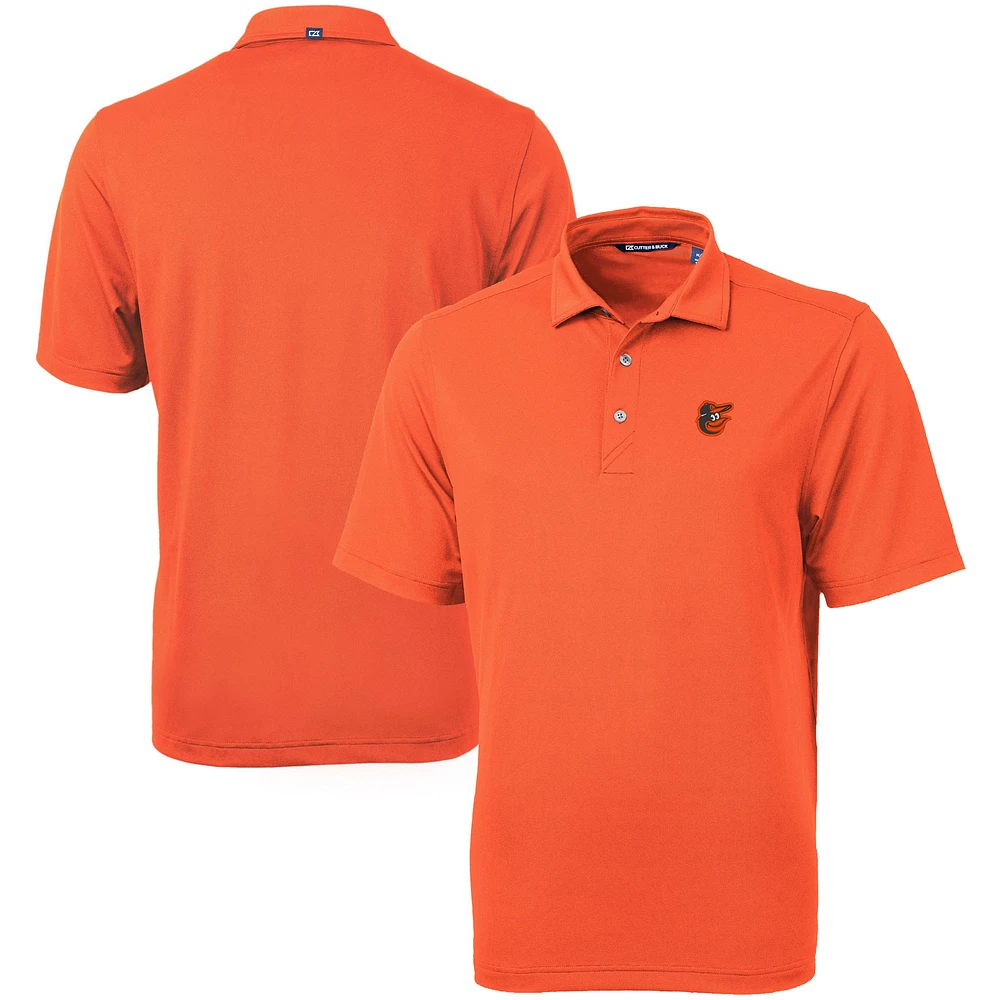 Men's Cutter & Buck Orange Baltimore Orioles Virtue Eco Pique Recycled Polo
