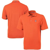 Men's Cutter & Buck  Orange Houston Astros Virtue Eco Pique Recycled Polo