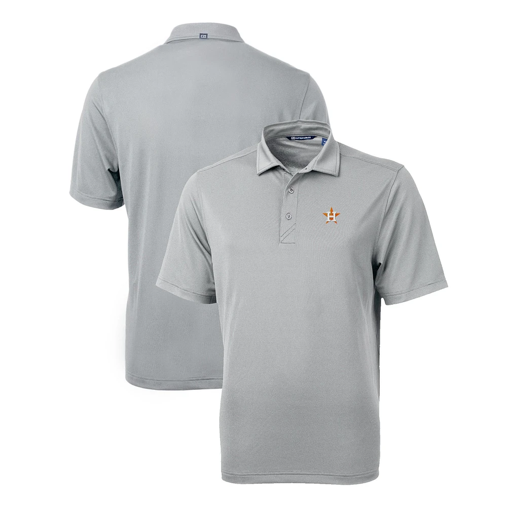 Men's Cutter & Buck Gray Houston Astros Virtue Eco Pique Recycled Polo