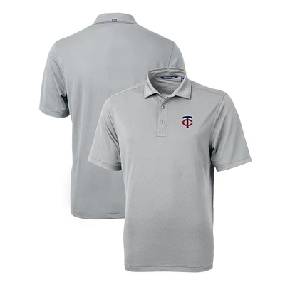 Men's Cutter & Buck Gray Minnesota Twins Virtue Eco Pique Recycled Polo