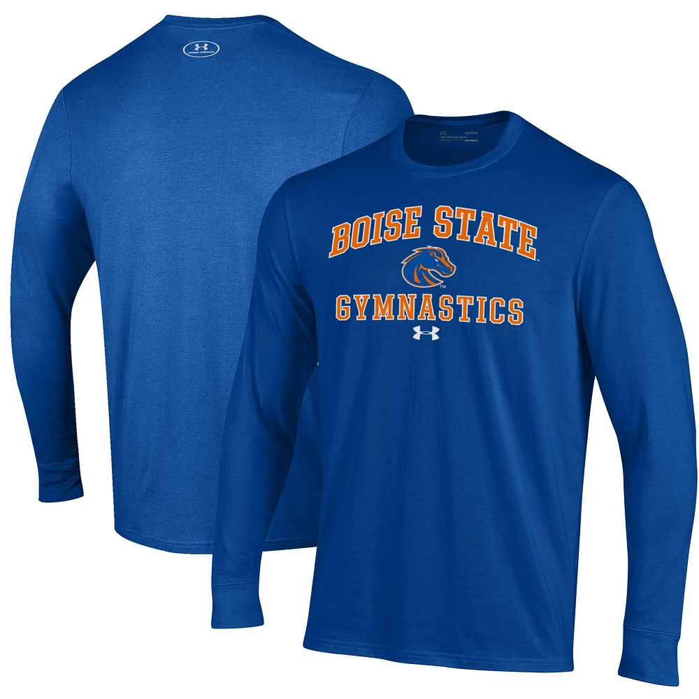 Men's Under Armour Royal Boise State Broncos Gymnastics Performance Long Sleeve T-Shirt