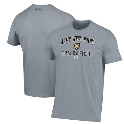 Men's Under Armour Gray Army Black Knights Track & Field Performance T-Shirt