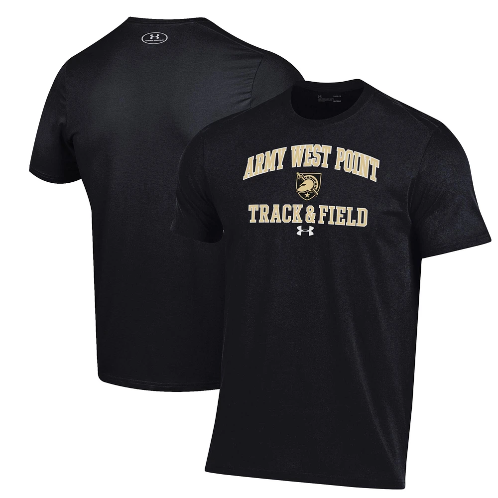 Men's Under Armour Black Army Knights Track & Field Performance T-Shirt