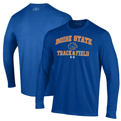 Men's Under Armour Royal Boise State Broncos Track & Field Performance Long Sleeve T-Shirt