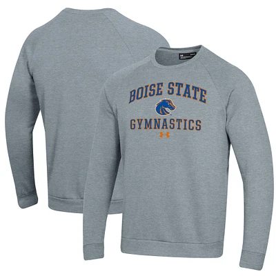 Men's Under Armour Gray Boise State Broncos Gymnastics All Day Fleece Pullover Sweatshirt