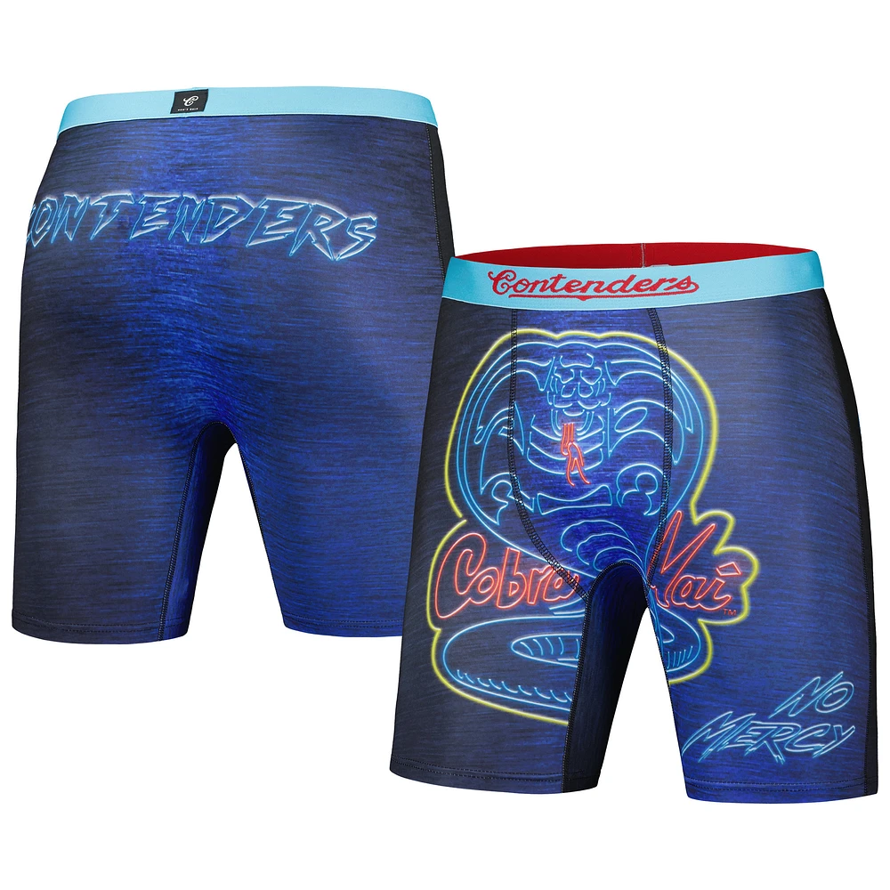Men's Contenders Clothing Blue Cobra Kai Neon No Mercy Boxer Briefs