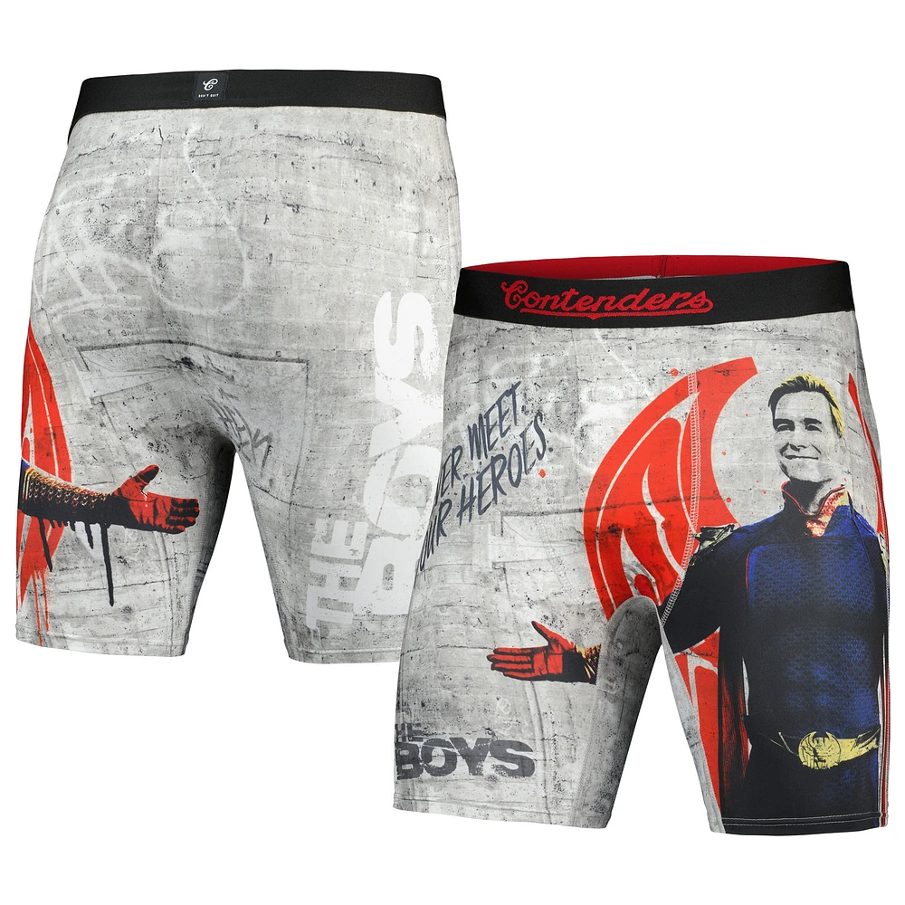 Men's Contenders Clothing Gray The Boys Never Meet Your Heroes Boxer Briefs