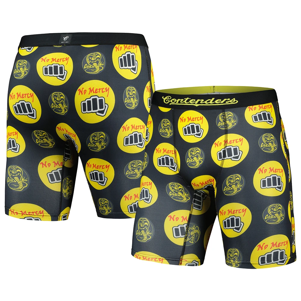 Men's Contenders Clothing Black Cobra Kai No Mercy Boxer Briefs