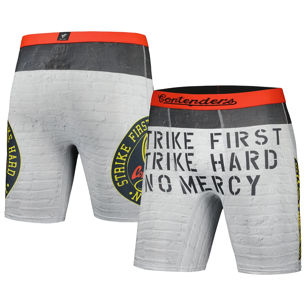 Men's Contenders Clothing Gray Cobra Kai Dojo Rules Boxer Briefs