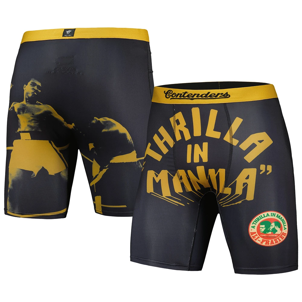 Men's Contenders Clothing Black Muhammad Ali "Thrilla Manilla" Boxer Briefs