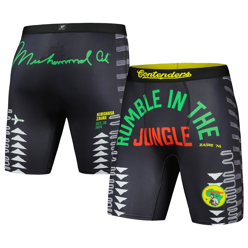 Men's Contenders Clothing Black Muhammad Ali "Rumble the Jungle" Boxer Briefs