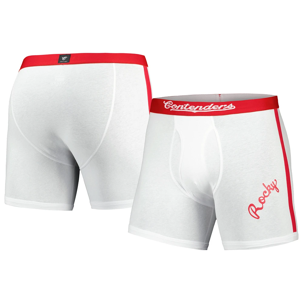 Men's Contenders Clothing White Rocky Graphic Boxer Briefs