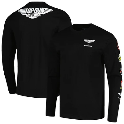 Men's Contenders Clothing Black Top Gun Call Signs Long Sleeve T-Shirt