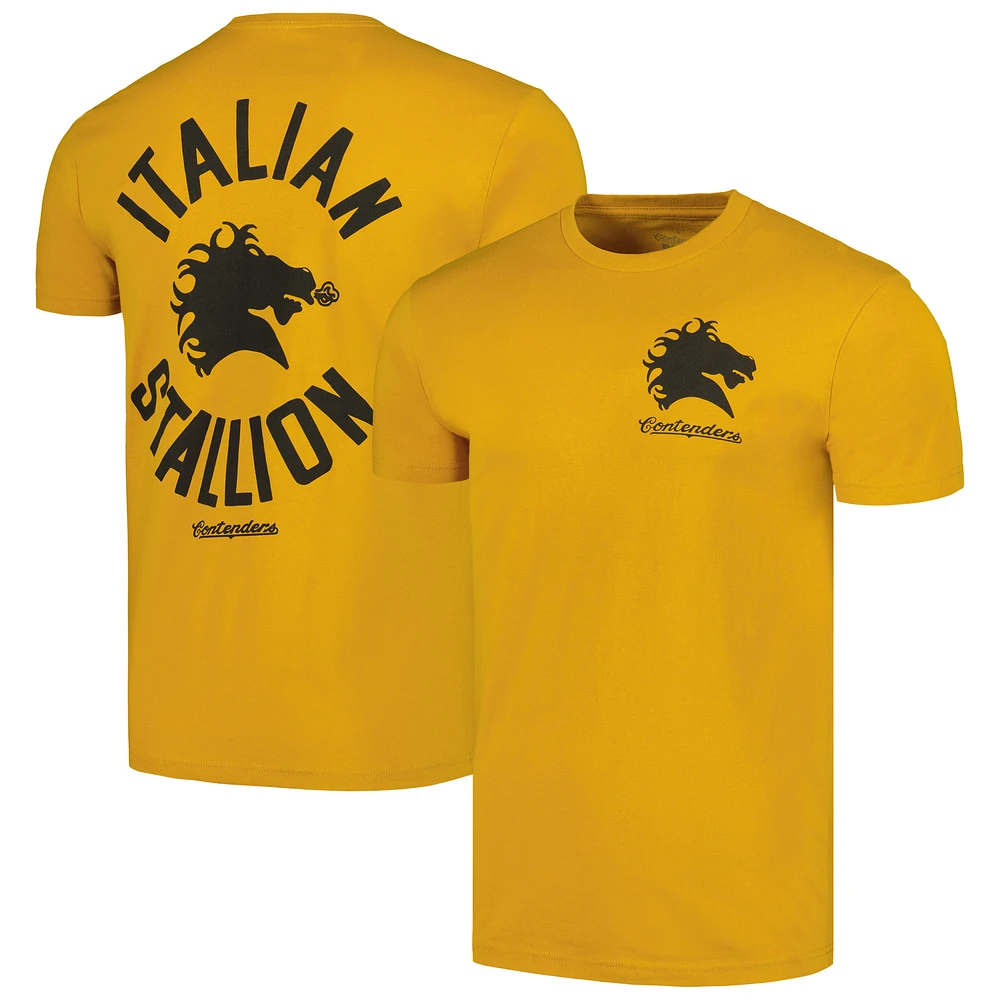 Men's Contenders Clothing Gold Rocky Stallion Entrance T-Shirt