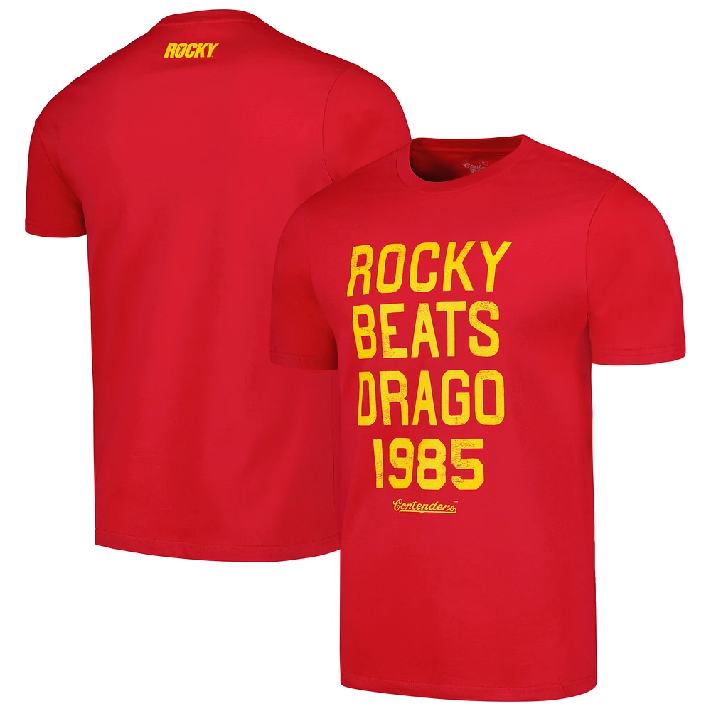 Men's Contenders Clothing Red Rocky Beats Drago T-Shirt