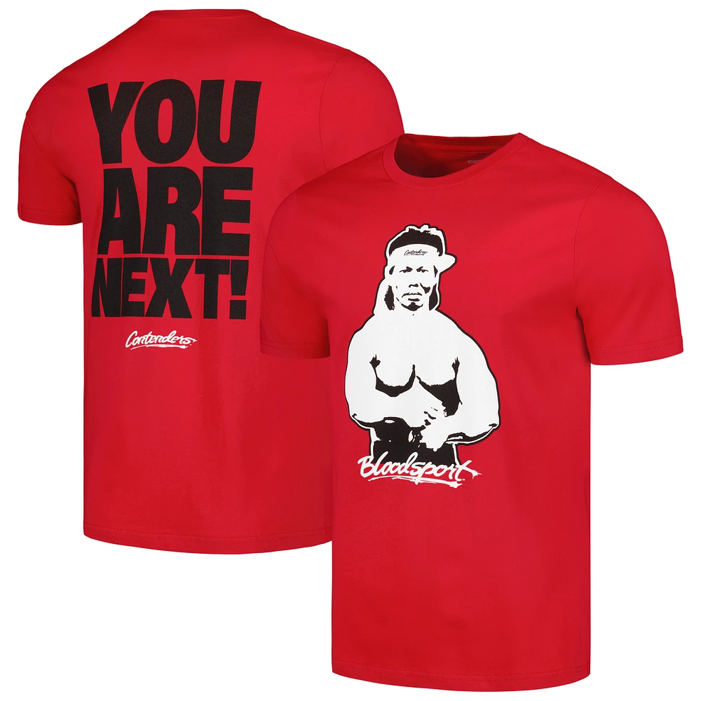 Men's Contenders Clothing Red Bloodsport You Are Next T-Shirt